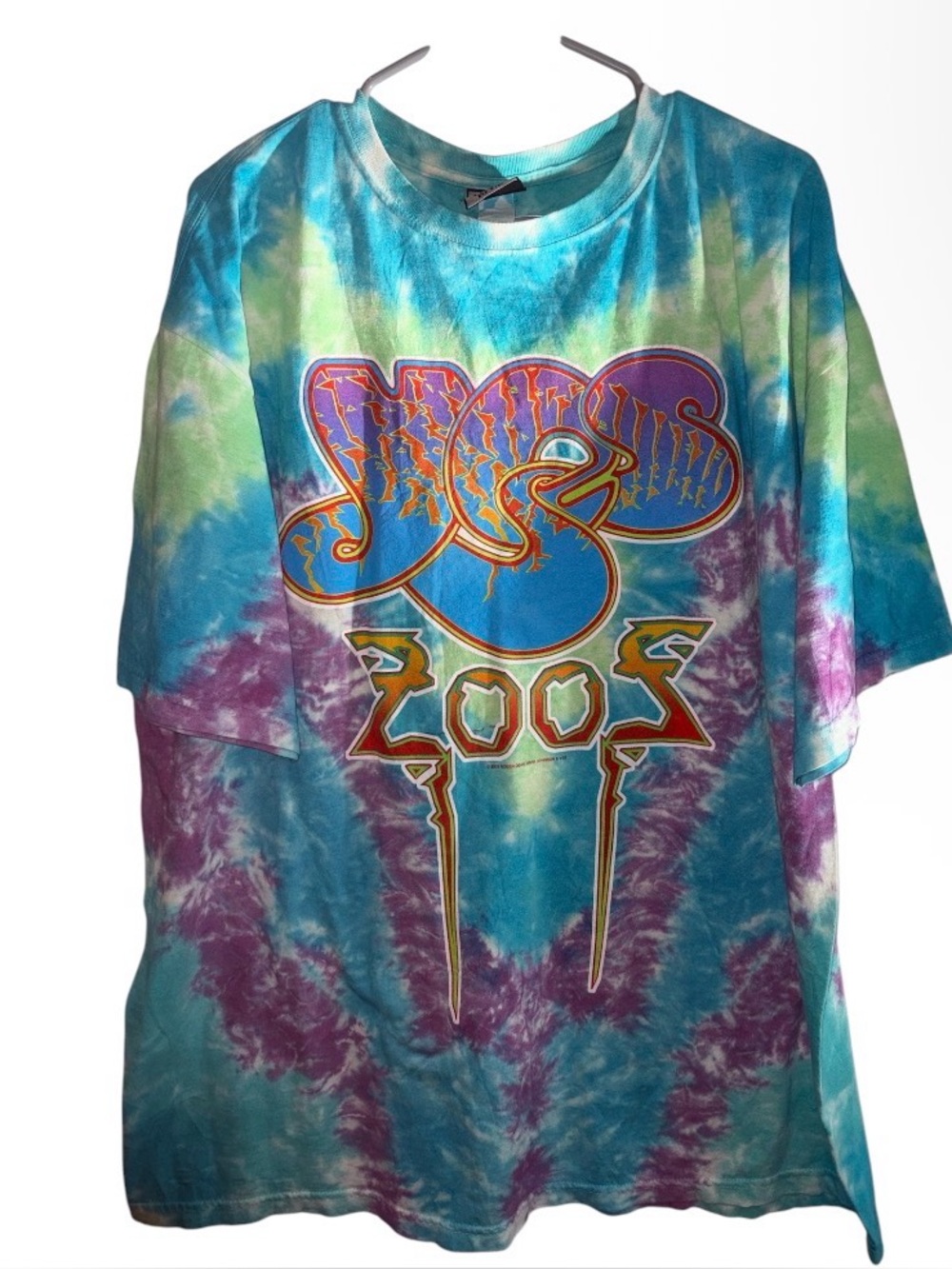 Vintage Liquid Blue Roger Dean 2002 Yes Band Concert Tour Shirt XXL Tie Dye
